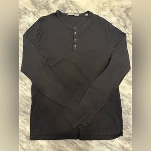 Vince Long Sleeve Jersey Shirt - Men’s - Size Small - Black